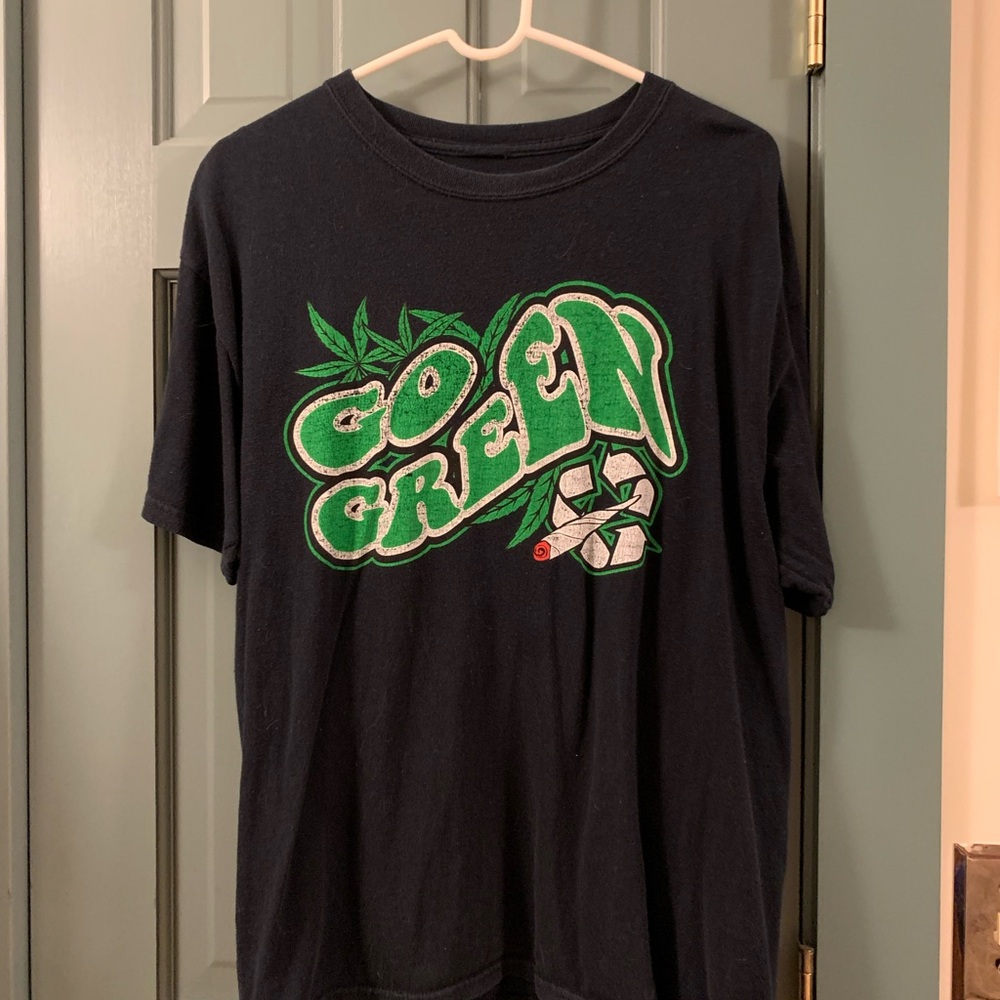 "Go Green" Weed & Recycling Men's T-Shirt (Bundle & Save)
